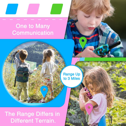 BATURU Walkie Talkie Kids, Walkie Talkies for Children 8 Channel Radio with VOX Function LED Flashlight, 5 KM Range for Outdoor Adventures, Camping