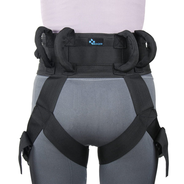 REAQER Transfer Belt Belt with Metal Buckle Multifunctional Belt with Leg Ring Care Equipment for Elderly Disabled Walking Safety Assistance Device