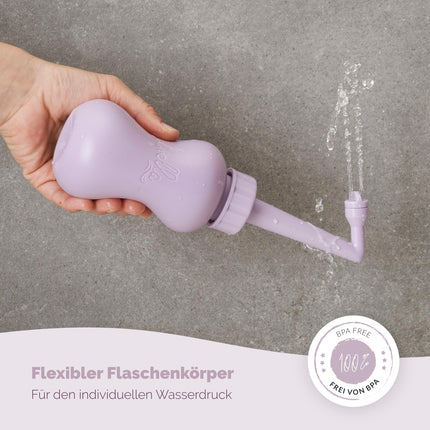 Livella | Intimate Shower in Purple (400 ml) – Developed in Germany – For gentle and hygienic cleansing of the intimate area – Increased well-being during the postpartum period – Ideal as a travel bidet and pod shower