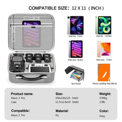 Tomat Mavic 3 Pro Bag Travel Carrying Case For DJI Mavic 3 Pro Fly More Kit Accessories, Bag Protection Battery for DJI Mavic 3 Pro RC Control