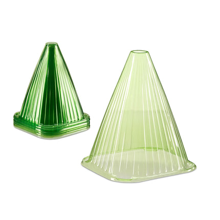 Relaxdays Plant Hat Set of 24, Planting Aid, Plant Protection from Frost, Snails &amp; Birds, PVC, Plant Cover, Green 10026432