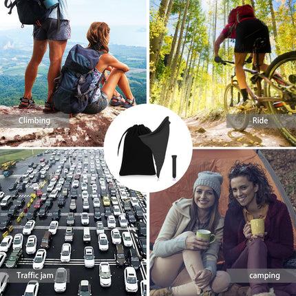 Urinella for Women, Peeing Aid for Women with 1 Urine Funnel, Portable Reusable Urinal for Women. Ideal for outdoor activities, camping toilets, festivals, and on the go. (Black)
