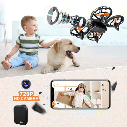 4DRC Mini Drone with 720P HD Camera for Kids, FPV 2.4G WiFi, Enhanced Propeller Guard, 3D Flip, Fight Mode, Gravity Induction, Altitude Hold, Headless Mode, One Key Take-Off/Landing,