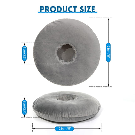 Piercing Pillow, Piercing Pillow Ear with Removable Pillow Covers, Adjustable Filling, Donut Pillow Piercing for Earache Pain Relief, Piercing Pillow for Inflammation, Pressure Ulcers