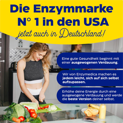Enzymedica - Glutenease, indicated against gluten and casein, reduces gas and bloating, improves nutrient absorption and energy, vegetarian, 60 capsules