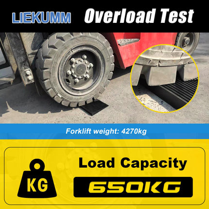 LIEKUMM rubber threshold ramp 1.5cm high, 650kg load capacity wheelchair ramp, non-slip threshold ramp for doorways, curbs, steps, scooters, strollers, motorcycles