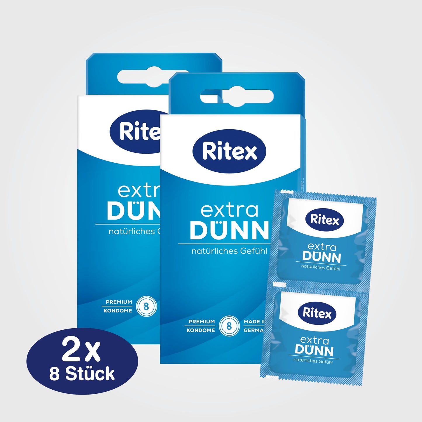 16 (2 x 8er) Ritex Extra Dünne Kondome - Maximales Gefühl