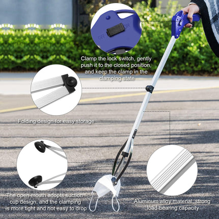 Litter grabber, 83cm, grabber for seniors, foldable grabber, garbage tongs, reacher, aluminum alloy, garbage tongs, grabber for seniors, garbage grabber, grabber aid for seniors, 1 piece