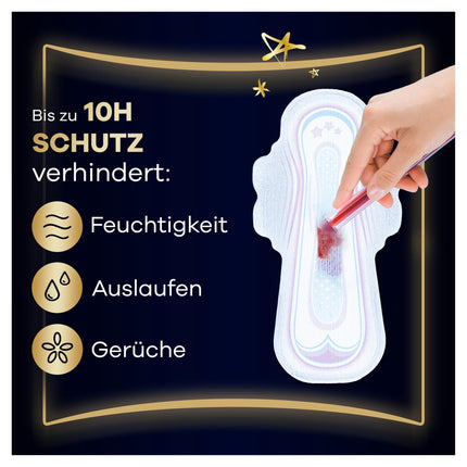 Always Ultra Women's Pads Size 5, Secure Night Extra, 64 sanitary pads with wings (4 x 16 pads) multipack, thin and super absorbent, odor-neutralizing and leak-proof