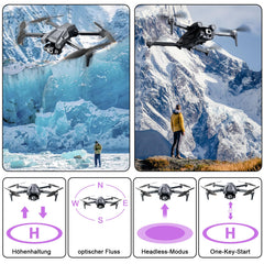 MINGPINHUIUS GPS Drone with 4K HD Camera, RC Quadcopter with Auto Return, 5G WiFi Image Transmission, 50 Min. Long Flight Time, with Brushless Motor, Altitude Hold Headless Mode