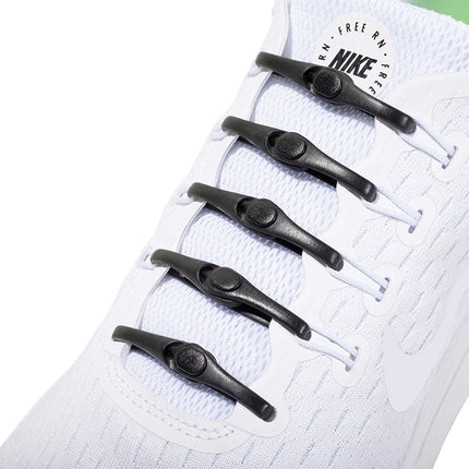 HICKIES 2.0 Performance Shoelaces, One Size, Elastic, No Tie – Black (14 Laces, Works in All Shoes), One Size