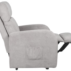 Sime EL-2 ADJUSTABLE electric recliner with 2 motors, independently adjustable backrest and footrest. 4 wheels move the user. Removable and washable cover. Grey TV chair.