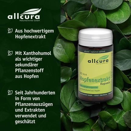Allcura Hop Extract Capsules 90 pcs.