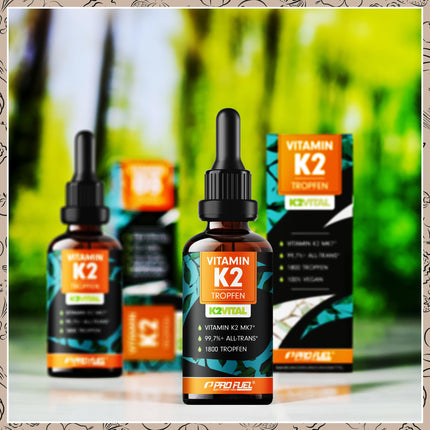 Vitamin K2 Drops High Dose 1800x (50ml) - 200 µg Vitamin K2 MK7, K2VITAL® Premium Vit. K2 High Dose from Kappa with 99.7+% all-trans content - laboratory-tested with certificate, 100% vegan