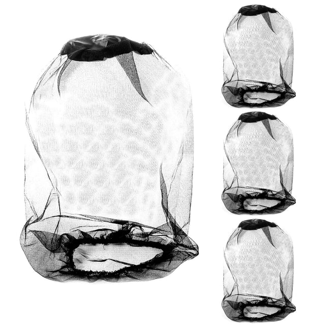 4 pieces mosquito net head, mosquito net for hat mosquito head net, mosquito head net head protection net for outdoor hiking camping beekeeping fishing mosquito fly insect protection