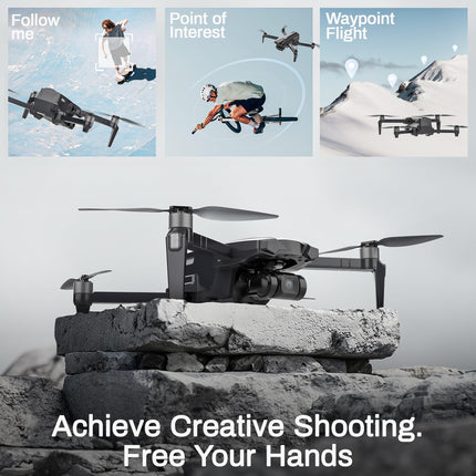 BEZGAR BD901 Drone with Camera for Adults 4K Long Range - Foldable Mini Drone with 4K Video, 3-Axis Gimbal, 3km Transmission, 23 Minutes Flight Time, Return Home, Follow Me