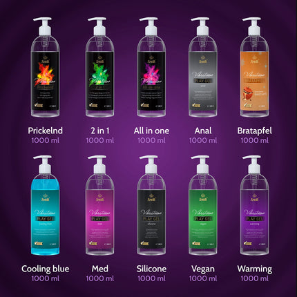 Vibratissimo Play Gel Anal 1000 ml I Extra lubricating lubricant I Water-based lubricants I Lubricant gel suitable for silicone toys and latex condoms I water-based lubrication