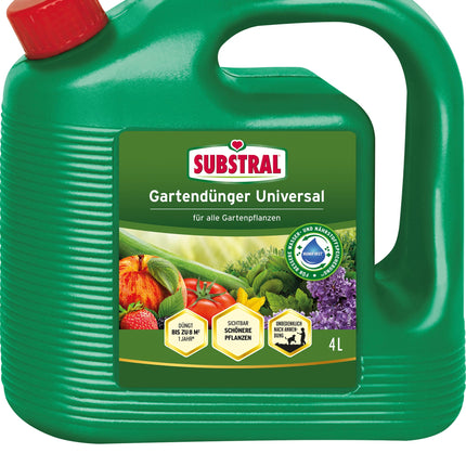Substral Universal Liquid Fertilizer, 4L - Strengthens plant growth &amp; flowering, with Humifirst for all garden plants, 4 liters