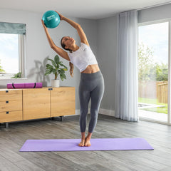 Core Balance Pilates Ball - Anti-Burst Yoga Ball - Non-Slip PVC - Gymnastics, Fitness, Physiotherapy Lightweight - Easy to Inflate - 200 kg Maximum Weight - 23 cm, 200 g - 4