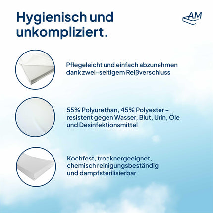 Standard care mattress 100x200cm - Standard for home care - 12cm height - Made in Germany - 100 x 200cm