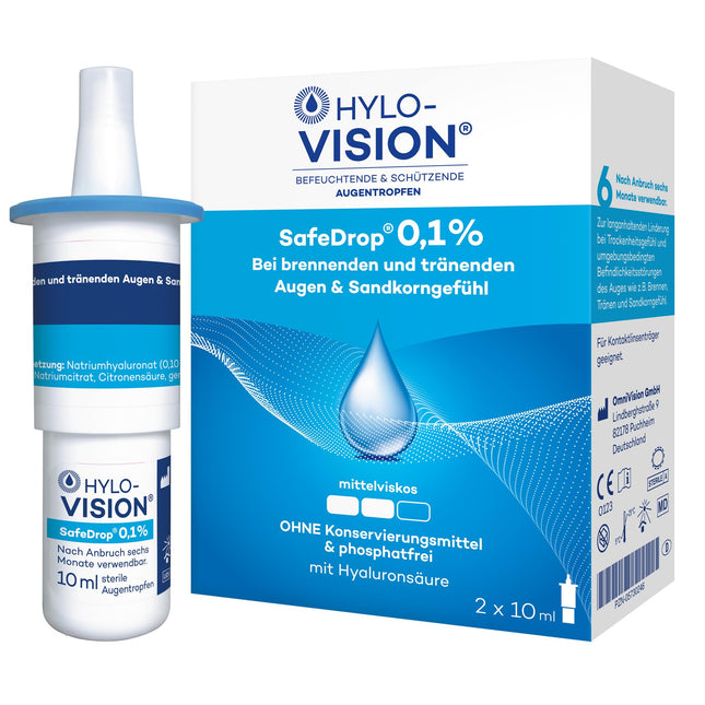 HYLO-VISION SafeDrop 0.1% eye drops 2 x 10 ml