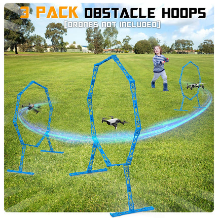 Beria Mini RC Drone Obstacle Avoidance Training Toy for Kids Racing Gates Drone Helicopter Competition Practice Track Accessories Gifts for 3-10 Years Girl Boy Birthday Children's Toys