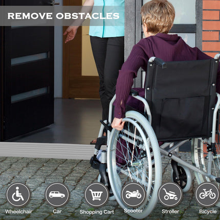 Door threshold ramps rubber ramp 1.5cm height Self-adhesive transition profiles Threshold ramps for doorways, strollers, scooters, wheelchairs
