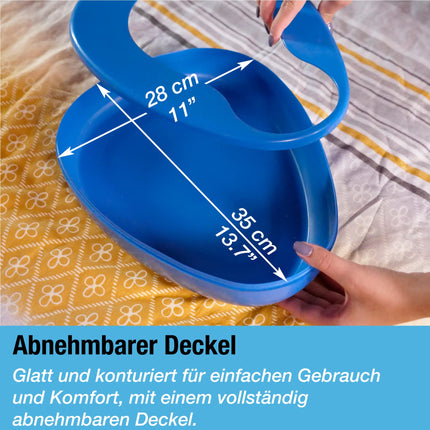 Heavy-duty bedpan set with 25 super absorbent pads and liners - For hospital or home use of elderly and bedridden patients - Pads absorb up to 1000ml