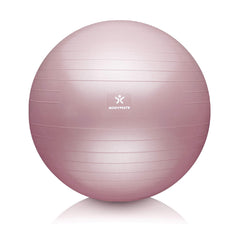 BODYMATE Exercise Ball Seat Ball Training Ball with FREE E-Book including Air Pump, Ball for Fitness, Yoga, Gymnastics, Core Training, for a Strong Back as an Office Chair Rose 65cm