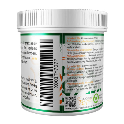 Special Ingredients Citric Acid 250g Pure Food Grade 100% Pure Powder (German Labels and Instructions)