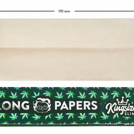 6x Granny's® new Organic Slim Long Papers made from hemp | 108x45mm | 36 sheets unbleached | King Size | organic hemp