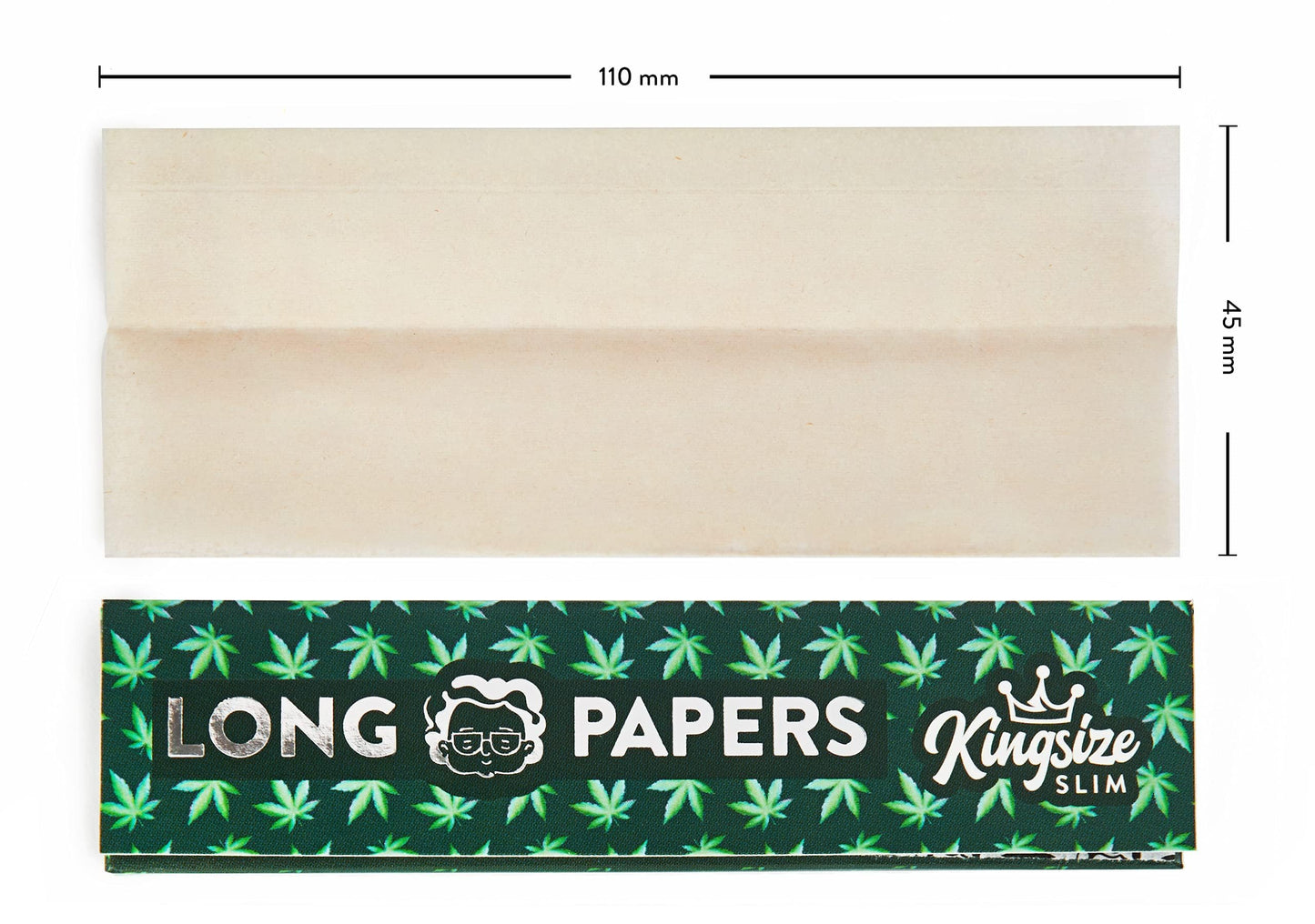 6x Granny's® new Organic Slim Long Papers aus Hanf | 108 x 45 mm | 36 Blatt ungebleicht | King Size | organic hemp