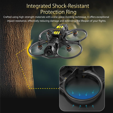 SpeedyBee Bee25 Pro 2.5-inch Wireless Tuning Cinewhoop FPV Drone Frame – Modular, Shockproof, Plug and Play with Smart Meteor LED, Compatible with DJI O3 Air Unit O4 PRO and Link Vista