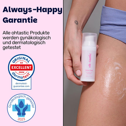 Intimate Wash Lotion for Women - Antibacterial &amp; soap-free shower gel for the intimate area, intimate wash lotion for women with lactic acid bacteria against itching, vaginal yeast infections &amp; odor - ohtastic - (50ml)