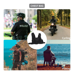 Gugxiom Radio Shoulder Holster, Universal Walkie-Talkies Chest Bag, Radio Chest Rig Holster Pack, High-Quality Fire Department Military Grade, for Construction Sites of Police Production Workshops