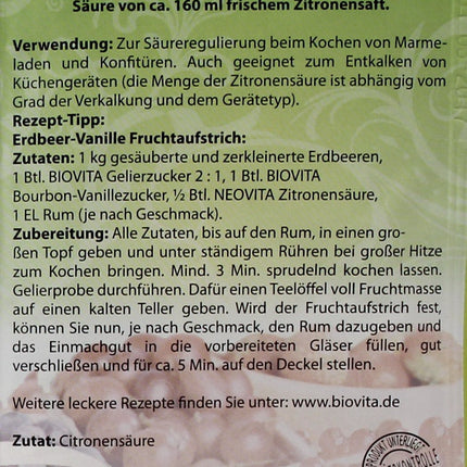 BioVita Citric Acid (10 g)