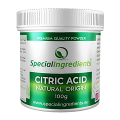 Special Ingredients Citric Acid 100g Pure Food Grade 100% Pure Powder (German Labels and Instructions)