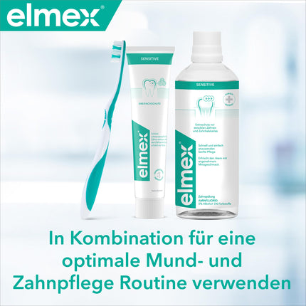 elmex Sensitive Toothpaste 2x75ml – gentle tooth cleaning and protection for sensitive teeth – clinically proven for strong teeth and against caries
