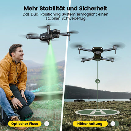 Holy Stone HS290 Foldable Drone with 1080P Camera for Beginners, RC Drones with FPV Transmission, Long Flight Time, APP Control, Optical Flow Camera Drones Complete Set Toy Gifts for Kids, C0