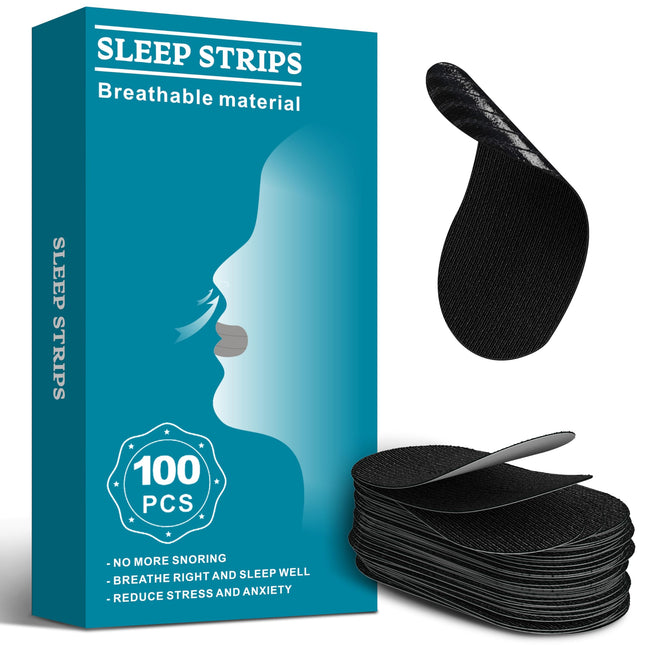 Mouth Patches, Anti-Snoring Mouth Patches for Night (100 Pieces), Snore Stopper, Improves Sleep and Breathing, Suitable for Men and Women