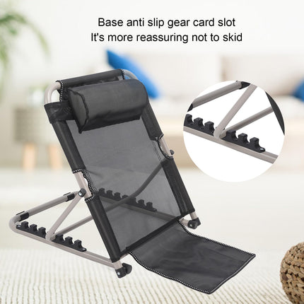 ZJchao Adjustable Lifting Bed Backrest, 6 Gears Adjustable Lifting Bed Backrest Foldable Bed Backrest with Pillow Book Pillow Reading Pillow Seating Aid for Seniors Patient Care