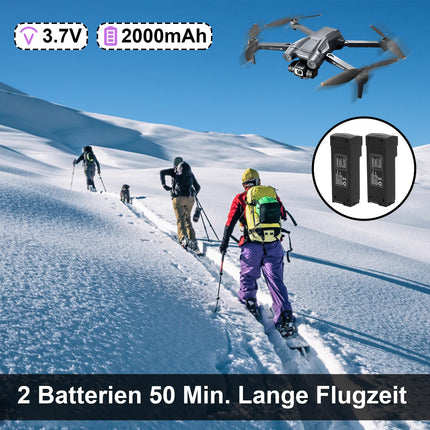 MINGPINHUIUS GPS Drone with 4K HD Camera, RC Quadcopter with Auto Return, 5G WiFi Image Transmission, 50 Min. Long Flight Time, with Brushless Motor, Altitude Hold Headless Mode