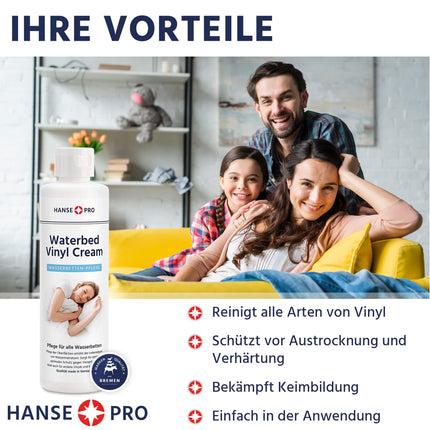 Hanse Pro Waterbed Vinyl Cream (2 x 250 ml) | Waterbed Care | Waterbed Accessories | Suitable for all waterbeds