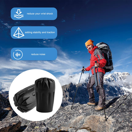 16 pcs Trekking Pole Bumpers, Trekking Pole Tips, Trekking Pole Shock Absorbers, Trekking Poles, Asphalt Mountains, Trekking Plug Accessories