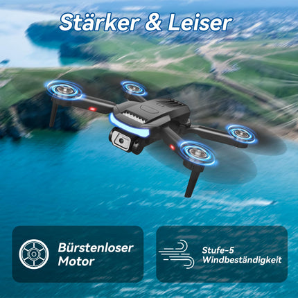 Wipkviey B15 Drone with 4k Camera, Foldable Drones with Brushless Motor, RC FPV Quadcopter for Beginners and Adults, Waypoint Flight, 3D Flip, 2 Batteries, 36 Min. Flight, Under 249g, C0