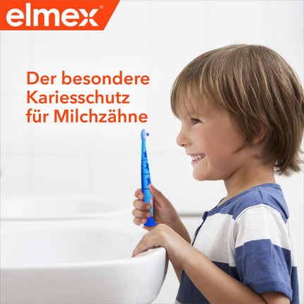 elmex children's toothpaste 2-6 years 2x50ml – child-friendly tooth cleaning for highly effective caries protection – with amine fluoride for a triple protection mechanism