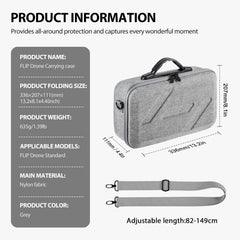 Tomat Flip Bag, Portable Storage Shoulder Bag for DJI Flip Fly More Combo, Supports 3 Batteries, Case with RC 2/N3 Remote Controller