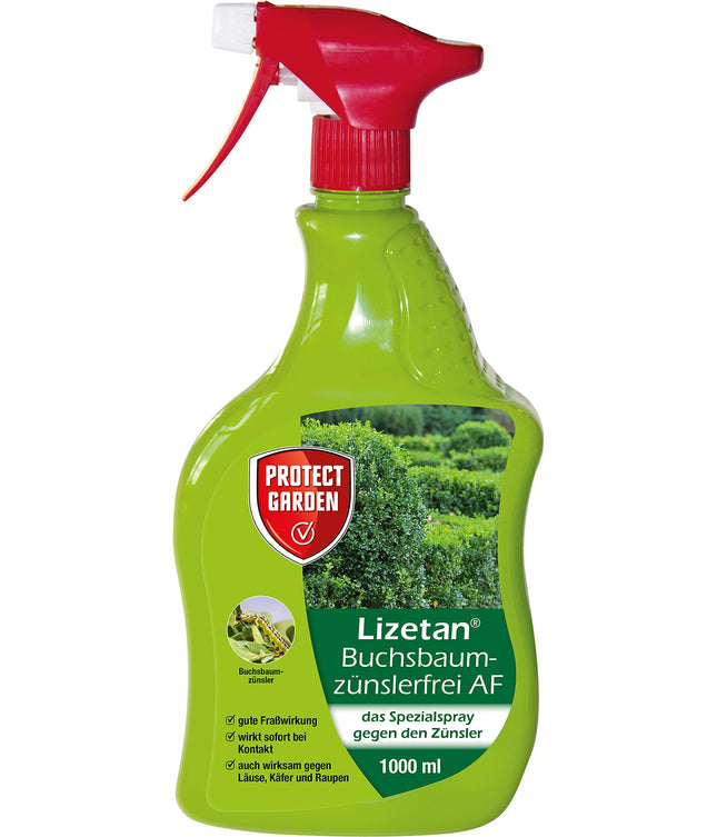 PROTECT GARDEN Lizetan Box Tree Moth Free AF, ready-to-use spray against box tree moths, 1 liter