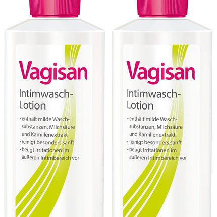 Vagisan Intimate Wash Lotion - 2 x 200 ml | For gentle cleansing of the intimate area in cases of dryness, itching, and burning | Prevents infections and skin irritations