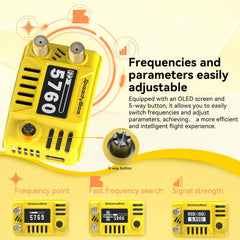 5.8GHz Goggles Receiver with OLED Screen Dual Receiver 48CH for FatShark HDZero Orqa FPV Goggles, Compatible with DJI V1, V2 (Antenna Included)